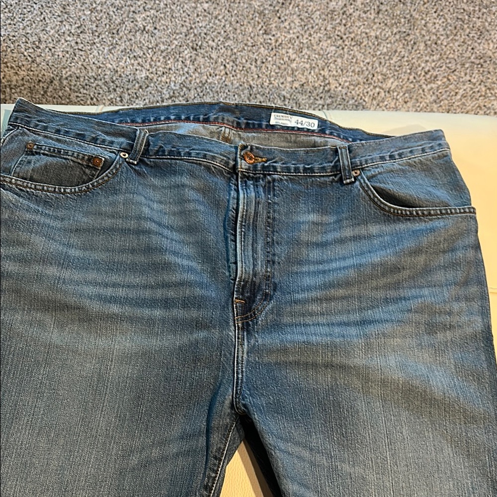 Relaxed Blue Denim Jeans with Contrast Stitching
